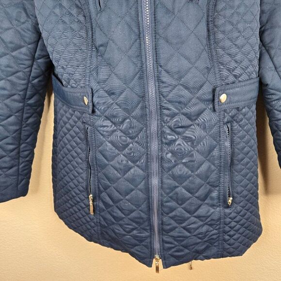 Venus Quilted Navy Blue Jacket Womens Size 14 Winter Mid Weight - Picture 4 of 8